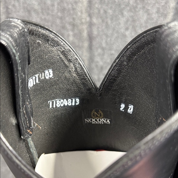 Nocona Black Ostrich Leather Boots 9D Texas Tech College Boots - Picture 8 of 16